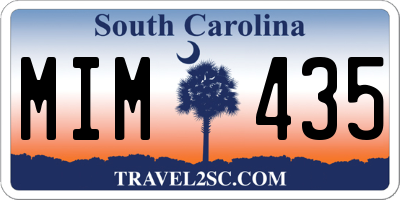 SC license plate MIM435