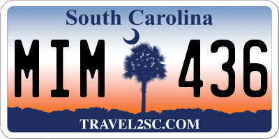 SC license plate MIM436