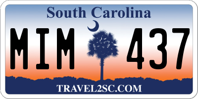 SC license plate MIM437