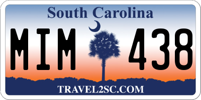 SC license plate MIM438