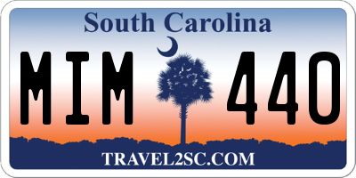 SC license plate MIM440
