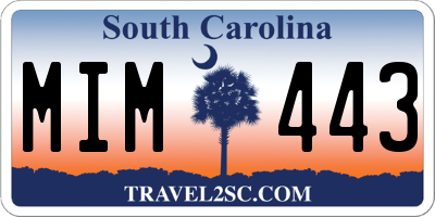 SC license plate MIM443