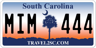 SC license plate MIM444