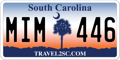 SC license plate MIM446