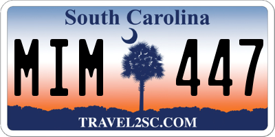 SC license plate MIM447