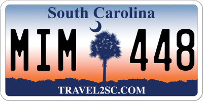 SC license plate MIM448
