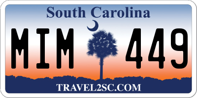 SC license plate MIM449