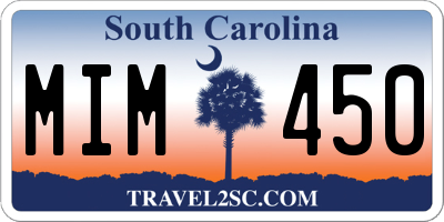 SC license plate MIM450