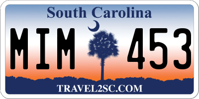 SC license plate MIM453