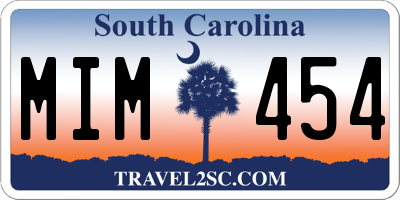 SC license plate MIM454