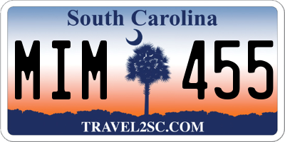 SC license plate MIM455