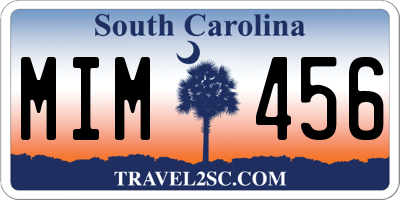 SC license plate MIM456