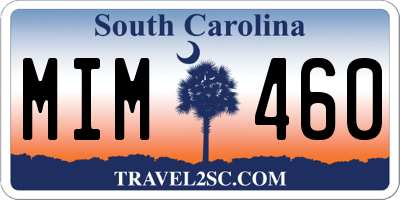 SC license plate MIM460