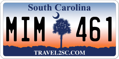 SC license plate MIM461