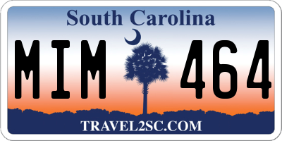 SC license plate MIM464