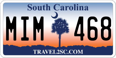 SC license plate MIM468
