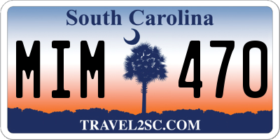 SC license plate MIM470