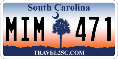 SC license plate MIM471