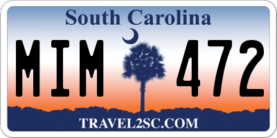 SC license plate MIM472