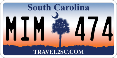 SC license plate MIM474