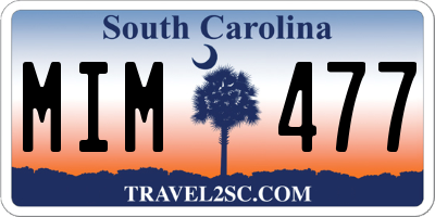 SC license plate MIM477
