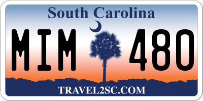 SC license plate MIM480