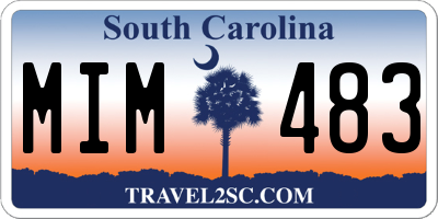 SC license plate MIM483