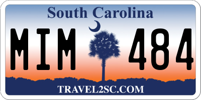 SC license plate MIM484
