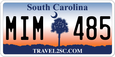 SC license plate MIM485