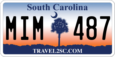 SC license plate MIM487