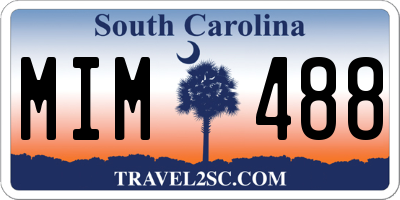 SC license plate MIM488