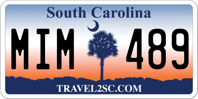 SC license plate MIM489