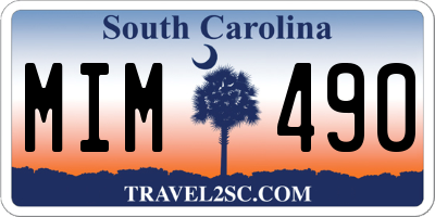 SC license plate MIM490