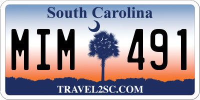 SC license plate MIM491