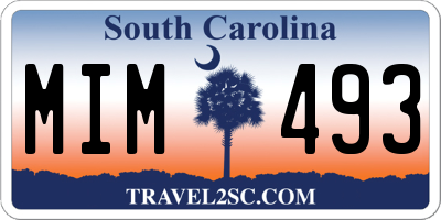 SC license plate MIM493