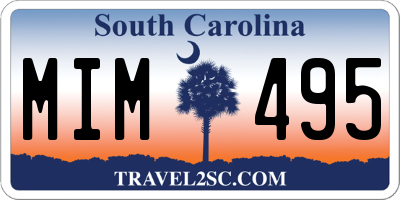 SC license plate MIM495