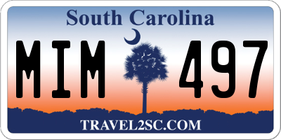 SC license plate MIM497