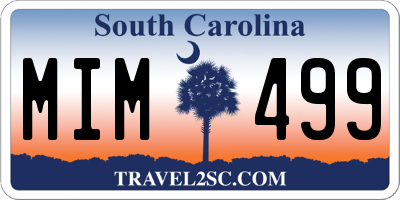 SC license plate MIM499