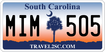 SC license plate MIM505