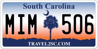 SC license plate MIM506