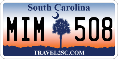 SC license plate MIM508