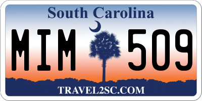 SC license plate MIM509