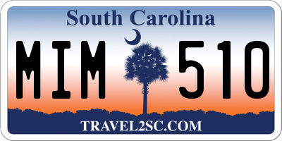 SC license plate MIM510