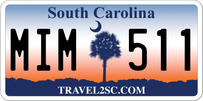 SC license plate MIM511