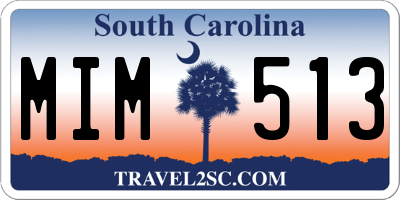 SC license plate MIM513