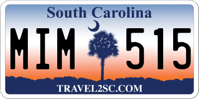SC license plate MIM515