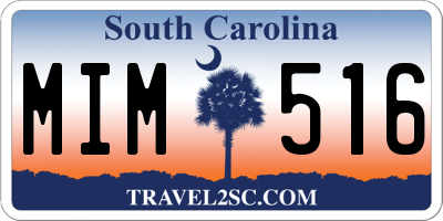 SC license plate MIM516