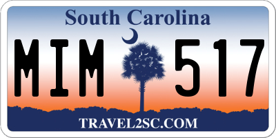 SC license plate MIM517