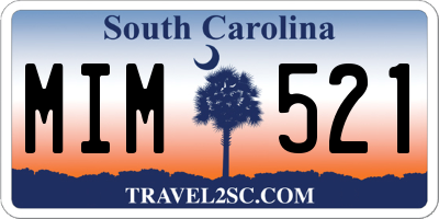 SC license plate MIM521