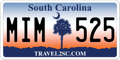 SC license plate MIM525